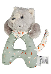 Lilly Cat Sterntaler Catch Toy - Jouet d'activité motrice pour hochet, toucher et jouer - Peluche pour bébés et enfants avec hochet comme ami fidèle - Jouet pour bébé en tissu doux gris Bebe Naty Shop Toys