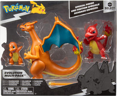 Pokémon PKW2777 - Multipacks de développement sélectionnés - Glumanda, Glutexo, Glurak, Playset officiel avec figurines Figurines Naty Shop