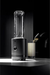 WMF Küchenminis Smoothie-To-Go, Mini batteur sur socle avec deux mixeurs/trinkbehältern 0,6L, Mixer Hochleistungsmixer 300 W, Edelstahl Matt, Schwarz Kitchen Naty Shop