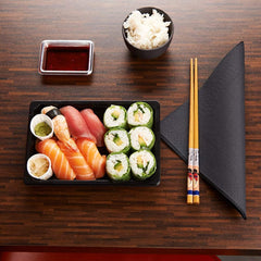 - Serviettes en fibre de soie - Noir - Serviettes en papier certifiées Fsc® - Recyclables et biodégradables - Format 40 X 40 Cm - 3 épaisseurs - 40 serviettes