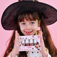 Miss Nella Magic Collection Lot de 4 vernis à ongles pailletés : rose, rouge, or et bleu, vernis à ongles amovible spécial enfants, non toxique, à base d'eau, sans odeur