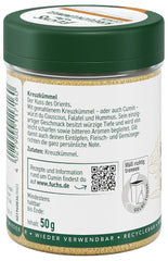 Fuchs Gewürze - Kreuzkümmel gemahlen - zum Würzen von Couscous, Hummus et Falafel - ingrédients naturels - 50 g en dose variable, recyclable