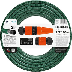 CELLFAST Kit d'arrosage, Arroseur de Jardin, Arroseur de Pelouse pour Fleurs et Plantes, Connexion Rapide, Économique