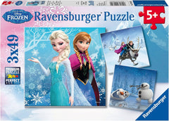 Ravensburger Puzzle pour enfants - 09264 Aventures au pays d'hiver - puzzle pour les enfants à partir de 5 ans, puzzle Disney La Reine des Neiges avec 3X49 pièces Puzzle Naty Shop Titre par défaut