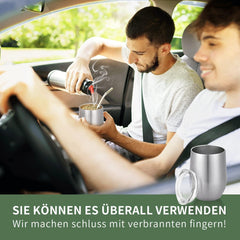 Cana modernÄ pentru mate 340 ml, set de cÄni pentru yerba mate din oÈel inoxidabil cu pereÈi dubli izolaÈi, canÄ pentru ceai mate cu capac fÄrÄ BPA, bombillas Èi o perie de curÄÈare (argintiu)