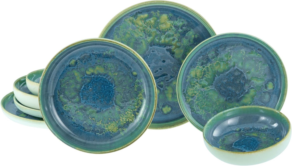 Creatable 22447 Yuki Series Service de table pour 2 assiettes en porcelaine, passe au lave-vaisselle et au micro-ondes, fabriqué en Europe