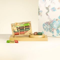 Venchi, Coffret doré avec assortiment de chocolats Gianduiotti, 110 grammes Chocolats Naty Shop