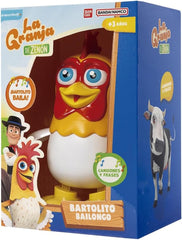 BANDAI GM85005 - Bauernhof Zenon Ballongo Bartolito-Puppe, Mehrfarbig, interaktive Lauf- und Tanzpuppe, Spielzeug mit Musik für Kinder, Party, Geburtstag