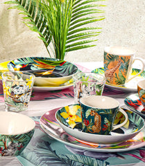 Service Tavola En Porcelaine Exotique 18 Pièces