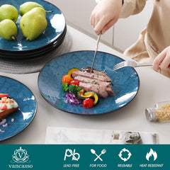 Service de table pour 4 personnes Vancasso BUBBLE Service de table 16 pièces en grès de style vintage comprenant des bols, des tasses à café, des assiettes à dessert et des assiettes pour 4/8/12 personnes