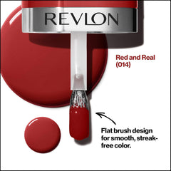 Revlon Ultra HD Snap Vernis à ongles, formule végétalienne longue durée, séchage rapide et couverture complète en une seule couche, couleur (8 ml), rouge et noir (014), unisexe