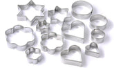 Set de 12 forme pentru fursecuri Zenker, forme pentru fursecuri, biscuiți și fondant, diferite dimensiuni și o varietate de modele, cantitate: 1 x set de 12 piese