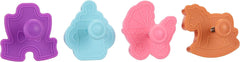 Set d'emporte-pièces et éjecteurs thème bébé, 4 pièces, plastique, multicolore, 13 x 13 x 4 cm, 4 unités