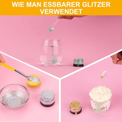 Paillettes comestibles, lot de 6 teintes, 5 grammes Glitter Naty Shop