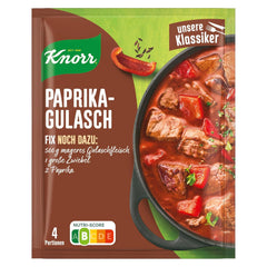 Knorr Fix Würzmischung Paprika-Gulash pour un leckeres Fleischgericht avec des ingrédients naturels 4 portions