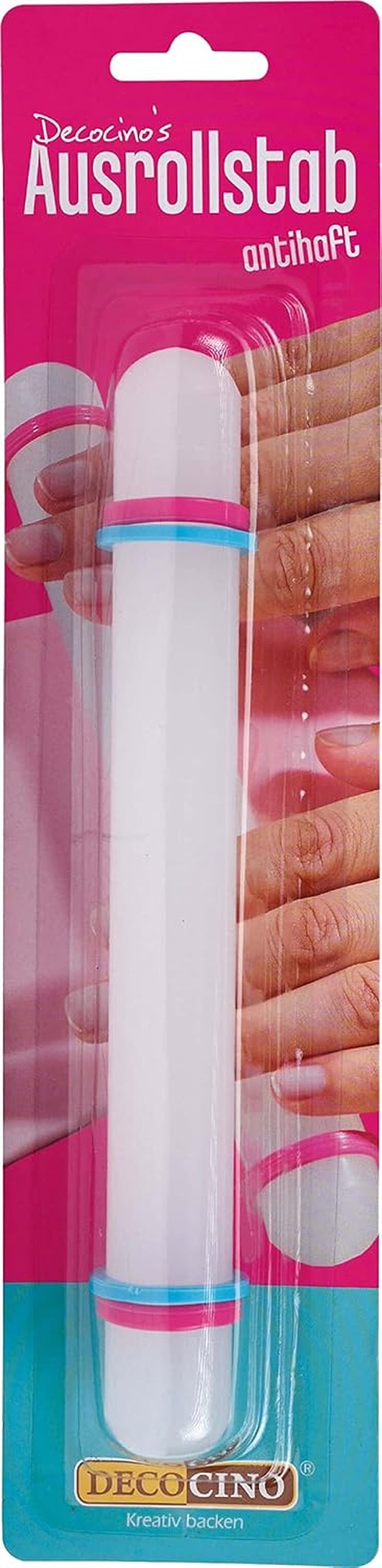 Twister DECOCINO – 3 pièces, longueur env. 23 cm – avec revêtement antiadhésif, convient comme rouleau à pâtisserie pour étaler de la pâte d'amande, de la pâte florale et du fondant.