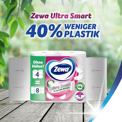 Zewa Ultra Smart Papier toilette en vrac, 36 rouleaux de 280 feuilles, rouleau géant, 4 épaisseurs, couleur claire