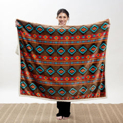 CARSTENS, INC. Couverture Wrangler Ultra Premium, super douce, polaire Sherpa, surdimensionnée, 137,2 x 172,7 cm, lits et couvertures Southwest Horizon Carstens, Inc.