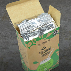 Delicatino - Verde natural PURE LEAF 500G, yerba mate organic fÄrÄ tulpini, proaspÄt Èi fÄrÄ fum, cultivat ecologic, ambalat Ăźn vid pentru prospeÈime maximÄ