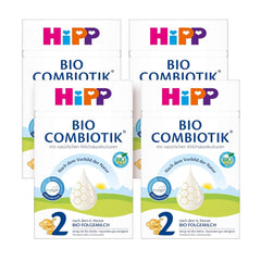 HiPP 2 Bio Combiotik (4 x 600g), lait de suite après 6 mois, avec amidon, cultures naturelles d'acide lactique, GOS, Oméga-3 (DHA, ALA), de la meilleure qualité biologique