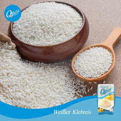 Q RIZ | Weißer Klebreis Langkorn en Thaïlande | Aromatisch mit klebriger Textur | Idéal pour les currys, sushis, mochi ou riz au lait 1 x 1 kg