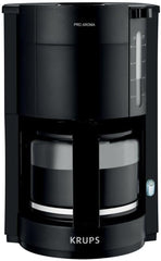 Krups F30908 ProAroma Machine à expresso avec filtre et carafe en verre, capacité 1,25 l, 10-15 tasses, 1050 W, noir