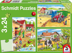 Schmidt Spiele 56216 Puzzle pour enfants, 3X24 pièces Puzzle Naty Shop Titre par défaut