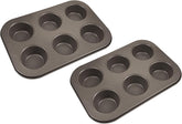 BERGNER BAKING LOVERS - Set Von 2 X 6 Cup Muffinformen - Kohlenstoffstahl Mit Ilag Essential, PFOA Frei, Leicht Zu Reinigen Moules et plaques pour la cuisson Naty Shop 26,5 cm | 18,5 cm | 3 cm