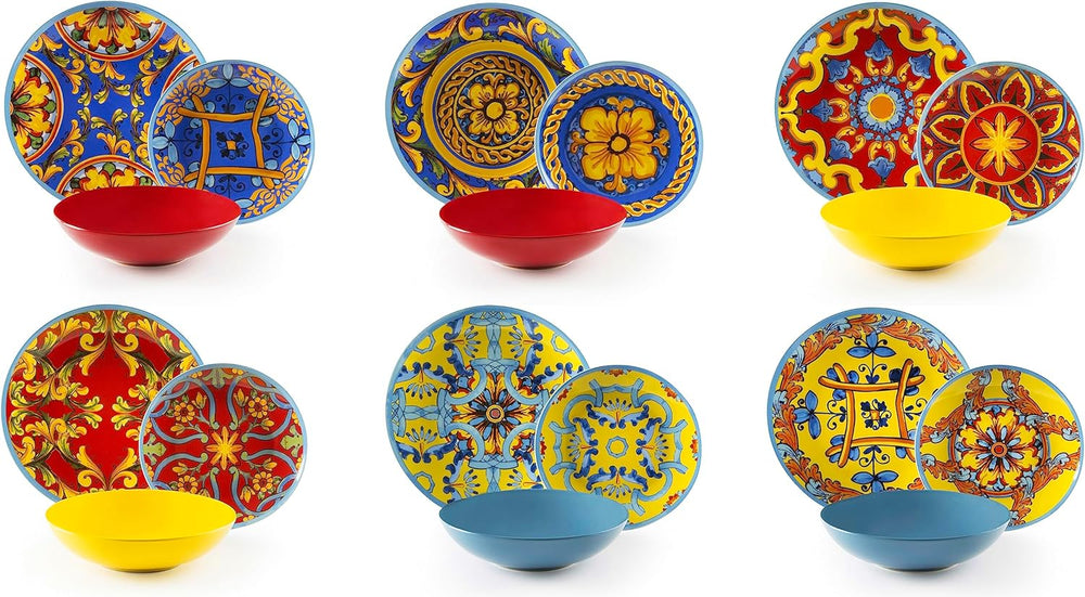 Excelsa Trinacria Teller-Set, 18 pièces, porcelaine et céramique