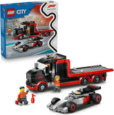 LEGO City F1 Truck mit Audi F1 Rennwagen - Spielzeug Modellbau mit 3 Minifiguren und Fahrzeug Hebefunktion - Geschenkidee für Jungen ab 7 Jahren und Motorsportfans - 60493
