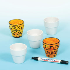 Baker Ross Mini pots en porcelaine (6 pièces), Porcelaine