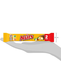 Barres de Chocolat NESTLÉ 2Pack, les classiques aux noisettes entières et caramel enrobés de chocolat au lait, pack de 24 (24 x 2 x 30g)