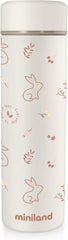 Miniland NATUR THERMOS BUNNY - thermos, 450 ml pour alimentation de bébé, multicolore Accessoires Alimentation et Allaitement Bebe Naty Shop Single Orange Natur Thermos Bunny