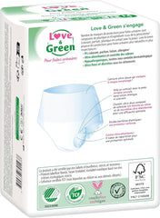 Sous-vêtement absorbant adulte hypoallergénique et écologique, taille M, 8 pièces