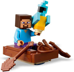 LEGO Minecraft Das TNT-Dschungelhaus - Gamer Spielzeug für Kinder - Interaktives Spielset mit Boot, Steve-, Creeper- und Zombie Minifiguren - Gaming Geschenk für Mädchen & Jungen ab 8 Jahren - 21275