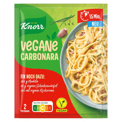 Knorr Fix Vegane Carbonara pour un plat de pâtes végétaliennes sans cuisson, 2 portions