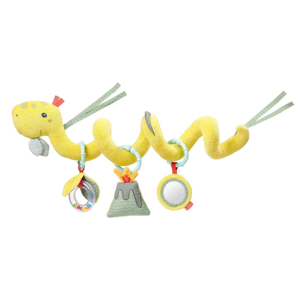 Fehn Activity Spiral Dino - jouet pour poussette à pousser et à tirer - jouet bébé dinosaure pour lit, aire de jeu, landau et siège auto - jouet d'activité motrice pour bébés et jeunes enfants à partir de 0 mois Bebe Naty Shop Dino Toys