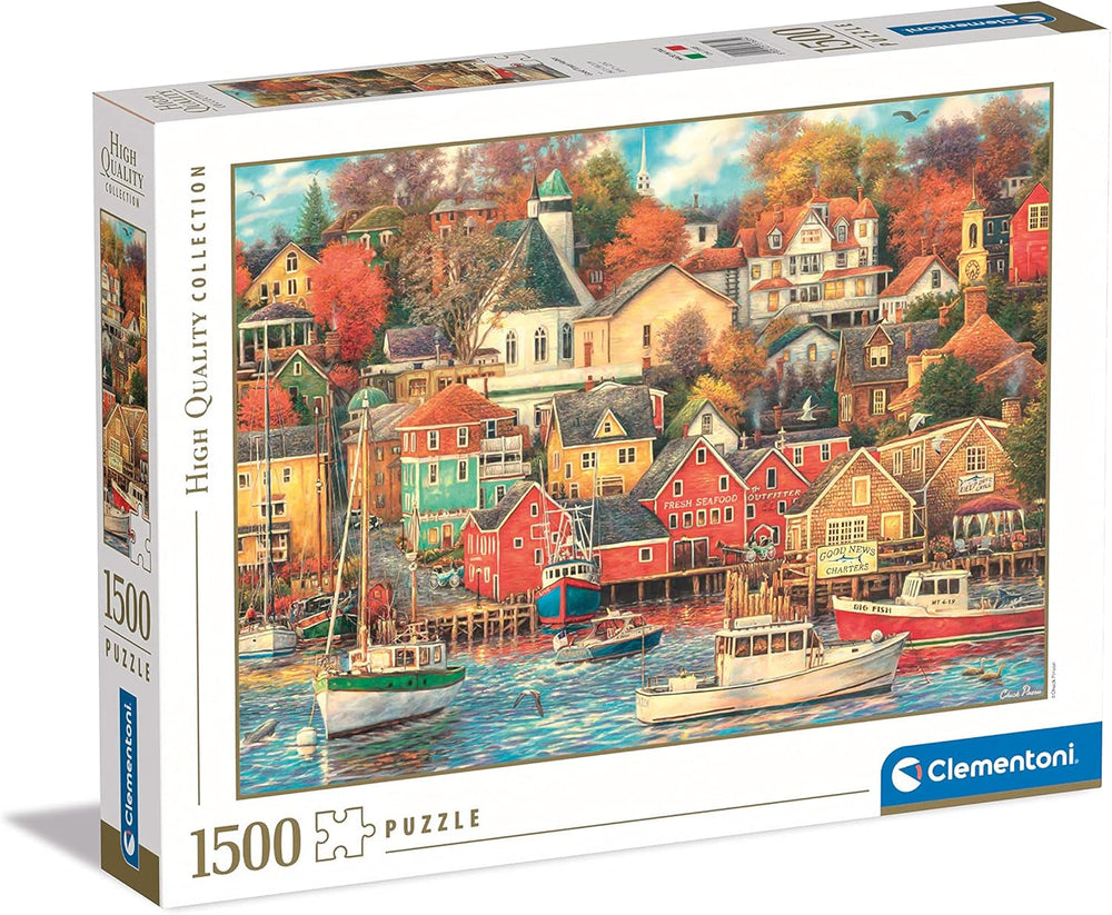 Clementoni - 31685 Collection Puzzle - Good Times Harbor - Puzzle 1500 pièces à partir de 14 ans, puzzle d'objets cachés pour adultes, jeu d'adresse pour toute la famille, moyen Puzzle Naty Shop Titre par défaut