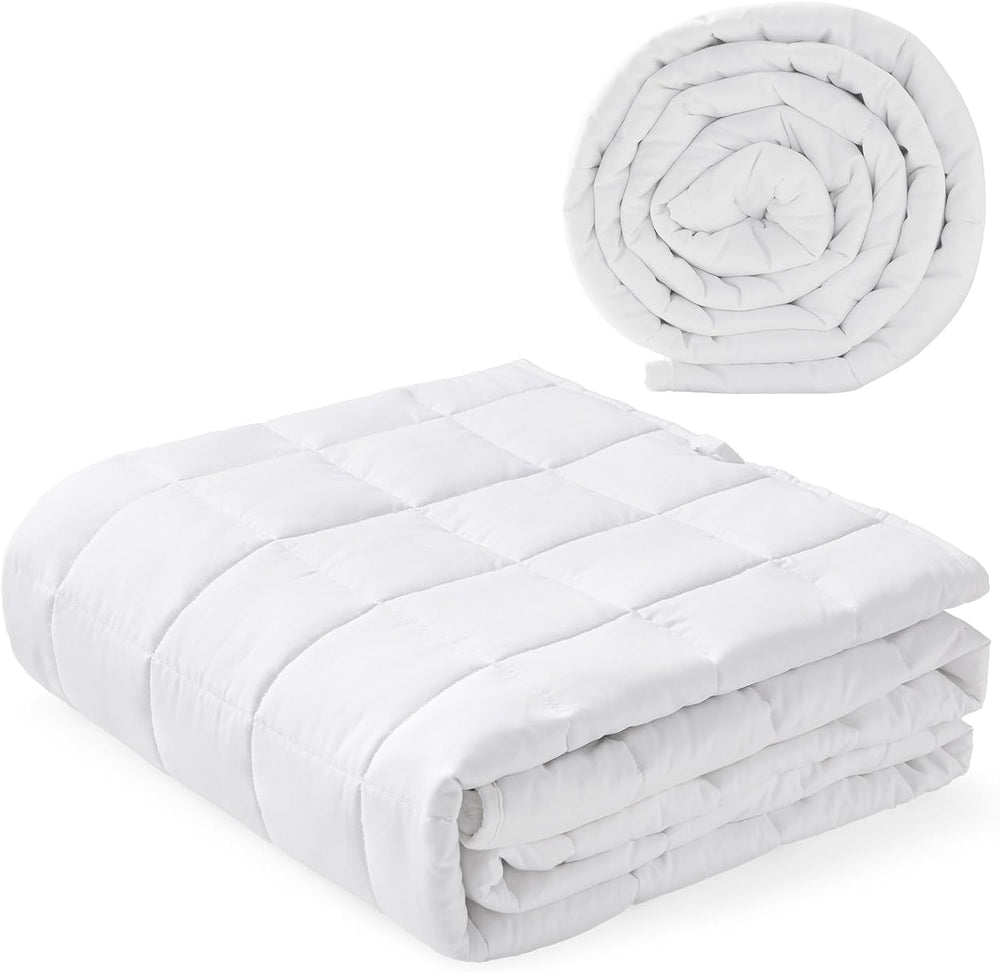 Couverture lestée 7Kg 135X200Cm, couverture lestée en 100% coton, couverture lestée pour adultes pour un sommeil profond, couverture lourde, couverture thérapeutique anti-stress, couverture de relaxation Besuche den Autsel-Store Blanc 135X200Cm 7Kg