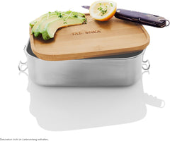 Boîte à lunch Tatonka en acier inoxydable I Boîte à lunch en bambou (800 ml / 1000 ml) - Boîte à pain avec couvercle en bambou et couvercle basculant - incassable, non toxique, passe au lave-vaisselle, sans plastique et sans BPA Boîtes de conservation alimentaire Naty Shop