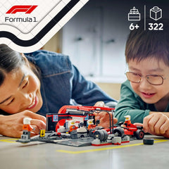 LEGO City F1 Pit Stop avec l'équipe et Ferrari Speedster - Ensemble d'arrêt au stand de Formule 1 avec 1 pilote de course et 4 figurines mécaniques - Jouet de voiture de course pour garçons et filles de 6 ans et plus - 60443 Jeux de construction Beuche den LEGO-Store