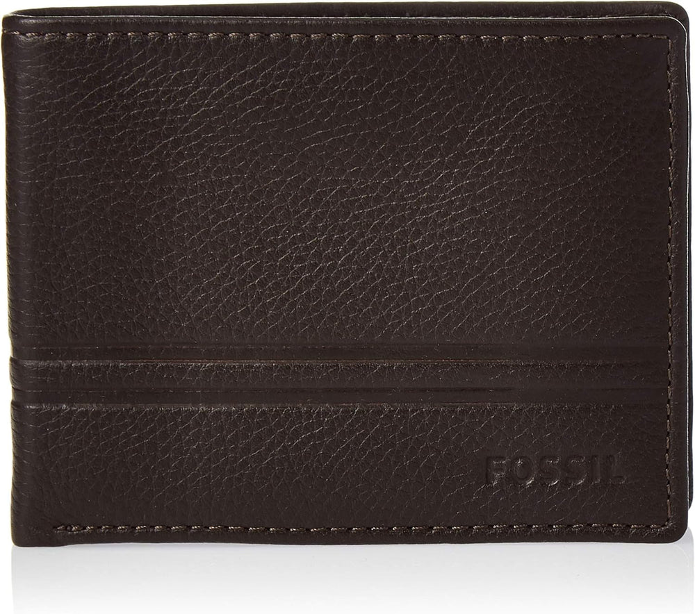 Fossil Wilder Flip Id Accessoires de voyage à deux volets pour homme Naty Shop Wild Marron foncé Taille unique