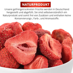 FRAISES LYOPHILISÉES 300g, fruits lyophilisés en tranches, sans additifs, fabriquées en Allemagne Produits déshydratés Naty Shop
