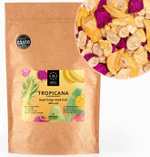 Fructe liofilizate BRIX | Amestec natural, uscat, de fructe tropicale 80 g | Premiul Great Taste pentru fructe uscate | Fără OMG, fără gluten, vegan, vitaminele sunt păstrate Produse deshidratate Naty Shop Titlu implicit