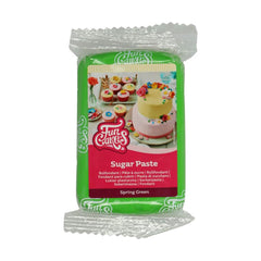 Fondant roulé FunCakes Spring Green : Facile à utiliser, lisse, flexible, doux et malléable, parfait pour la décoration de gâteaux, halal, casher et sans gluten, 250g Naty Shop Default Title Pâte à sucre