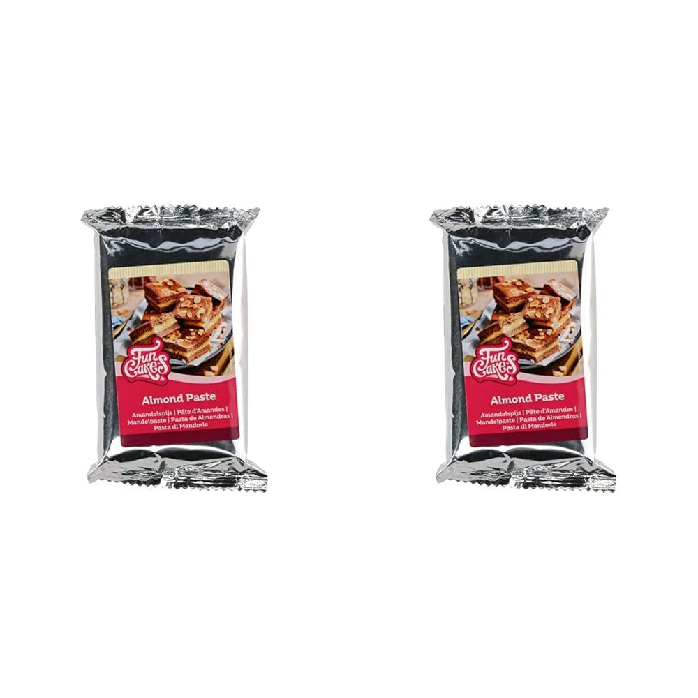 Pâte d'amande FunCakes (1:1) : Goût délicieux, texture fine, facile à étaler, pâte d'amande, parfaite pour les gâteaux et biscuits. Halal et sans gluten. 250 g (lot de 2) Pâte à sucre Naty Shop 250 grammes (lot de 2)