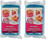 Pâte à Sucre FunCakes Amande (Pâte d'Amande Hollandaise) Bleu Aqua : Facile à utiliser et onctueuse, parfaite pour décorer les gâteaux, Halal, Casher et Sans Gluten 250g (Pack de 2) Naty Shop Pâte à Sucre 250 G (Pack de 2) Pâte d'Amande