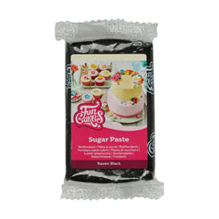 Fondant Noir Roulé Raven FunCakes : Facile à Utiliser, Lisse, Flexible, Doux et Flexible, Parfait pour Décorer des Gâteaux, Halal, Casher et Sans Gluten, 250g Pâte à Sucre Naty Shop Titre par Défaut