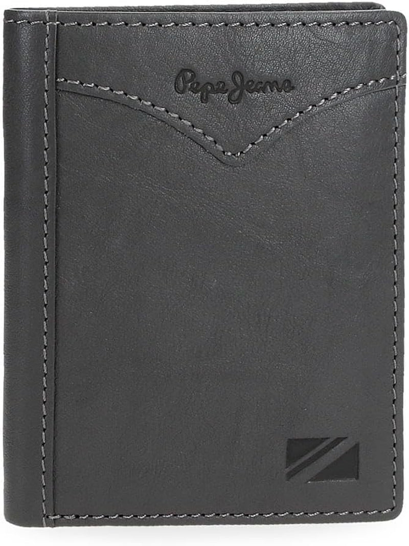 Pepe Jeans Veste Portefeuille Vertical avec Porte-Monnaie, Taille Unique Portefeuille Homme Naty Shop Gris