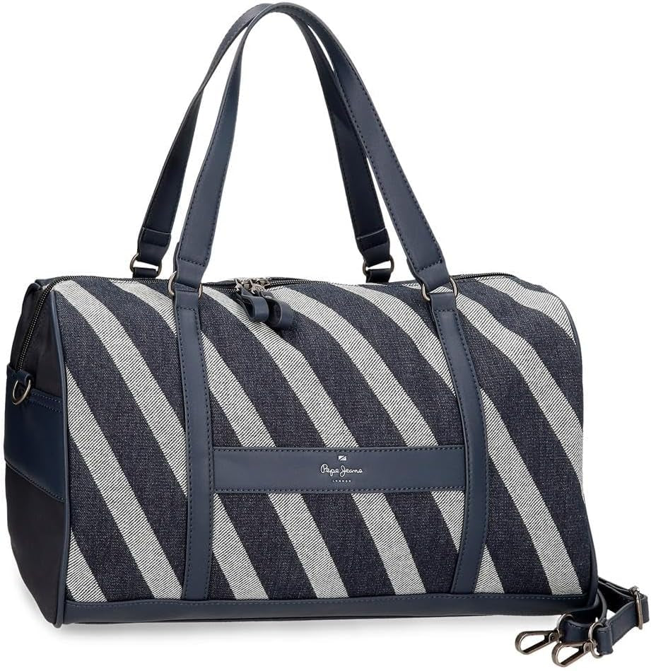 Pepe Jeans Celine Sac de voyage, Bleu, 40 x 25 x 20 cm, Polyester, avec détails en simili cuir, 20 L, par Joumma Bags, Bleu, Sac de voyage Bagages et équipement de voyage Naty Shop Sac à dos de voyage